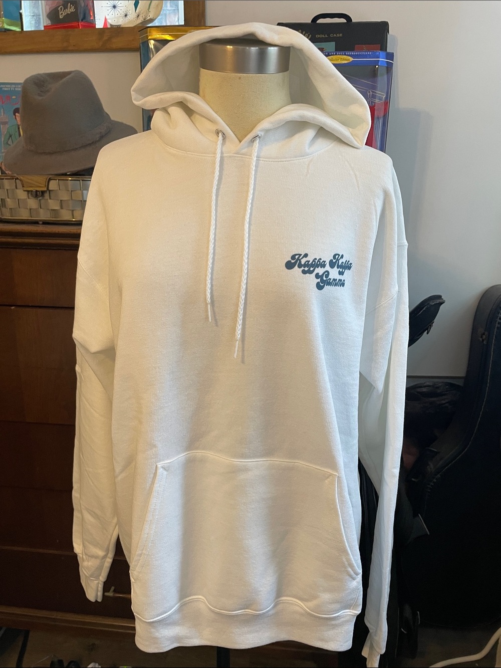 Kappa Kappa Gamma White Pullover Hoodie Sweatshirt M